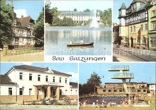 Bad Salzungen Kurbuecherei Kurhaus Burgsee Henneberger Haus Badehaus Schwimmbad 3 Eichen Kat. Bad Salzungen