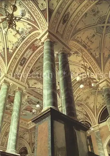 Dresden Vestibuel Zwingerseite Blick auf die originalgetreu restaurierten Kreuzgewoelbe Kat. Dresden Elbe