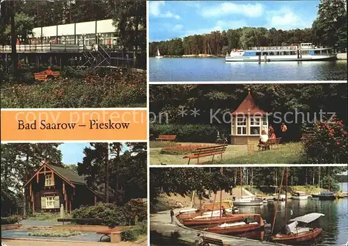 Bad Saarow Pieskow Strandgaststaette Maxim Gorki Gedenkstaette Dampferanlegestelle Faehre Solquelle Jachthafen Fontane Park Kat. Bad Saarow