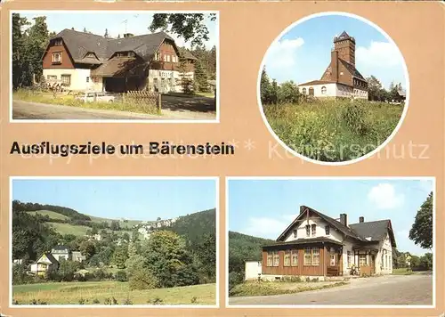 Baerenstein Annaberg Buchholz Joehstadt Gaststaette Berghof HOG Berghotel Baerenstein OT Kuehberg Koenigswalde Konsum Gaststaette Brettmuehle Kat. Baerenstein