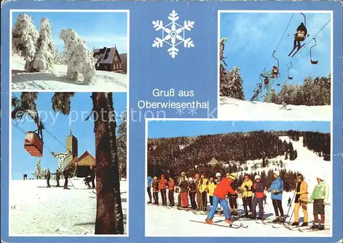 Oberwiesenthal Erzgebirge Winteridyll Bergbahn Sessellift Skikurs Kat. Oberwiesenthal