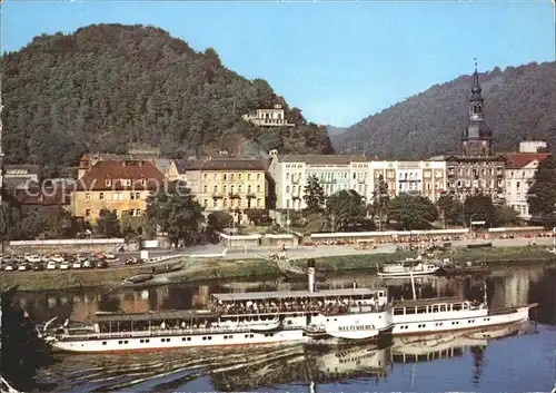 Bad Schandau Teilansicht Elbepartie Ausflugsdampfer Kat. Bad Schandau