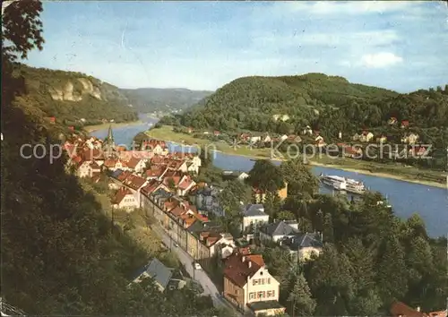 Wehlen Sachsen Panorama Kat. Wehlen