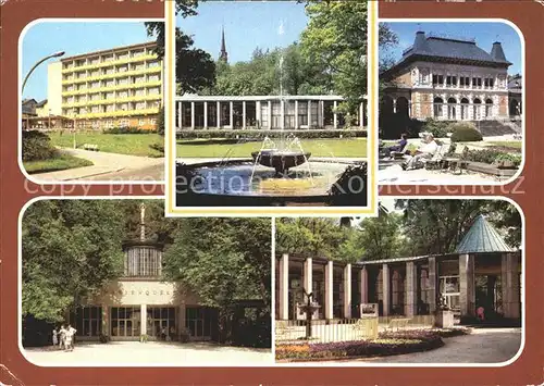 Bad Elster Sanatorium Clara Zetkin Wandelhalle Kurhaus Marienquelle Moritzquelle Kat. Bad Elster