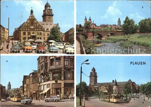 Plauen Vogtland Altmarkt Dr Kuelz Bruecke Bahnhofstrasse Otto Grotewohl Platz Kat. Plauen