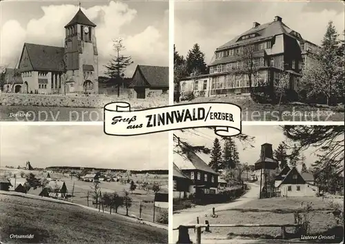 Zinnwald Georgenfeld Dorfkirche SV Heim Lugsteinhof Ortsansicht Unterer Ortsteil Kat. Altenberg