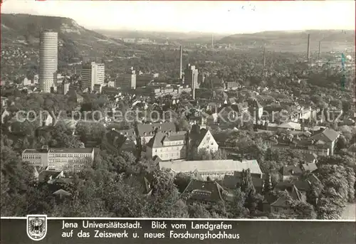 Jena Zeisswerk neue Forschungshochhaus Bahnpost  Kat. Jena