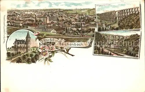 Reichenbach Vogtland Goeltzschtalbruecke Restaurant Schoene Aussicht Elstertalbruecke Kat. Reichenbach