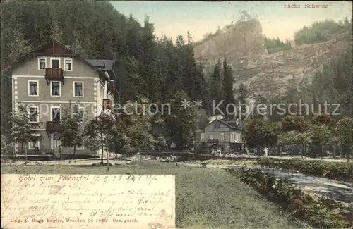 Hohnstein Saechsische Schweiz Hotel zum Polenztal Kat. Hohnstein