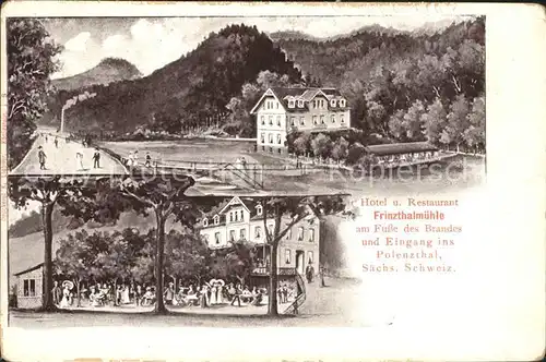 Bad Schandau Hotel Restaurant Frinzthalmuehle Polenztal Kat. Bad Schandau