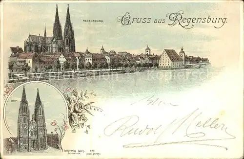 Regensburg Donau Dom Koenigreich Bayern Litho Kat. Regensburg