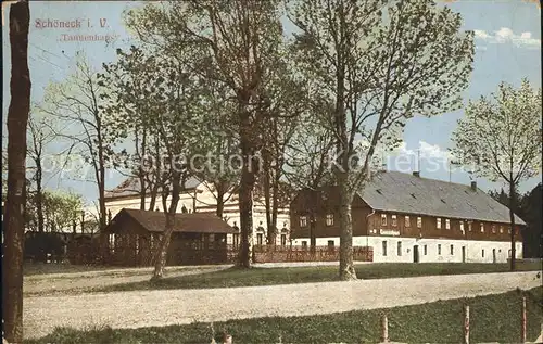 Schoeneck Vogtland Sporthotel Tannenhaus Bahnpost Kat. Schoeneck Vogtland