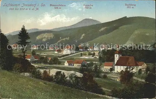 Jonsdorf Nonnenfelsen Lausche Buchberg Kat. Kurort Jonsdorf