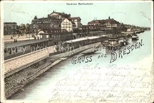 Dresden Helbig`s Restaurant Kat. Dresden Elbe