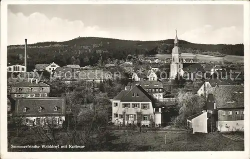 Walddorf Sachsen Gesamtansicht mit Kottmar Kat. Eibau