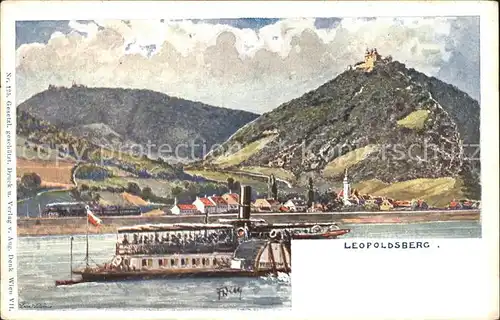 Leopoldsberg Wien Schloss Donau Dampfer / Wien /Wien