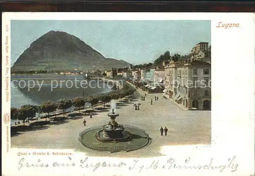 Lugano TI Quai e Monte San Salvatore / Lugano /Bz. Lugano City