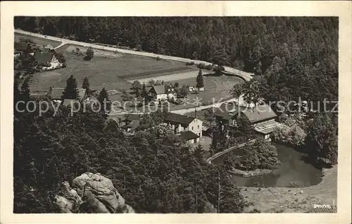 Jonsdorf Hotel Gondelfahrt vom Nonnenfelsen gesehen / Kurort Jonsdorf /Goerlitz LKR