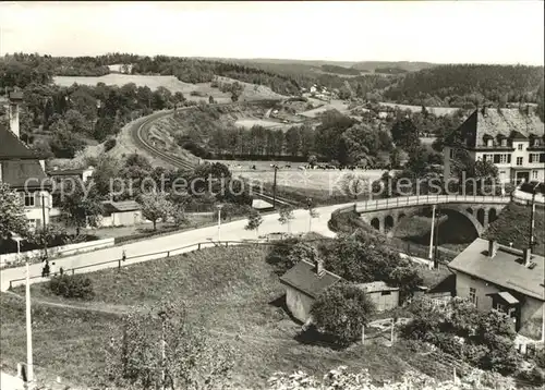 Joessnitz Teilansicht mit Bruecke / Plauen /Vogtlandkreis LKR