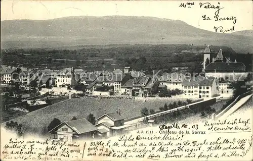 La Sarraz Panorama Chateau Montagnes / La Sarraz /Bz. Cossonay