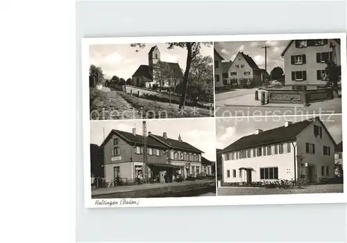 Haltingen Kirche Brunnen Bahnhof Gasthaus / Weil am Rhein /Loerrach LKR