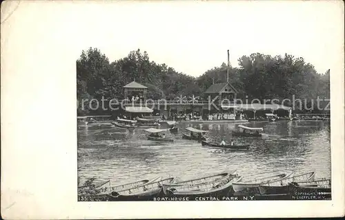 New York City Boat House in the Central Park / New York /