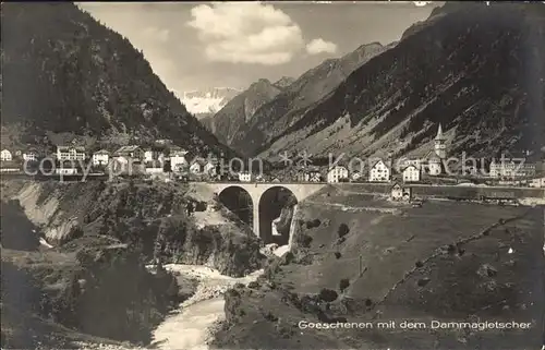 Goeschenen mit Dammagletscher Kat. Goeschenen