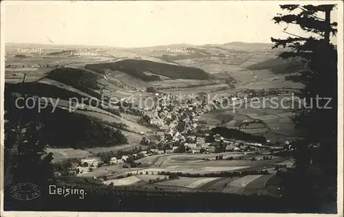 Geising Erzgebirge Totalansicht Kat. Geising Osterzgebirge