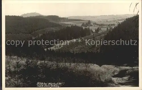 Geising Erzgebirge Waldidylle Panorama Kat. Geising Osterzgebirge