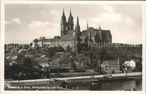 Meissen Elbe Sachsen Albrechtsburg mit Dom Kat. Meissen