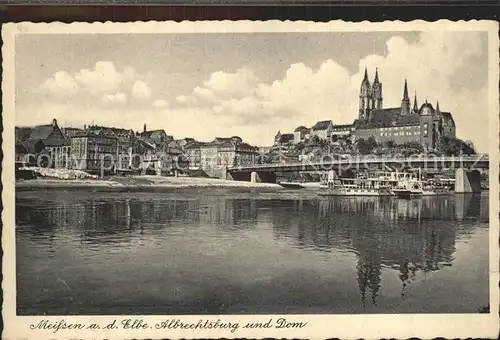 Meissen Elbe Sachsen Albrechtsburg mit Dom Kat. Meissen