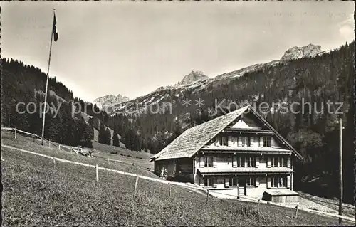 Riemenstalden Berghaus St Bernhard Alp Kirchrueti Kat. Riemenstalden