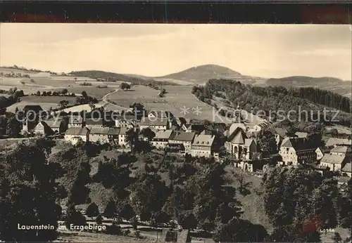 Lauenstein Erzgebirge Panorama Kat. Geising