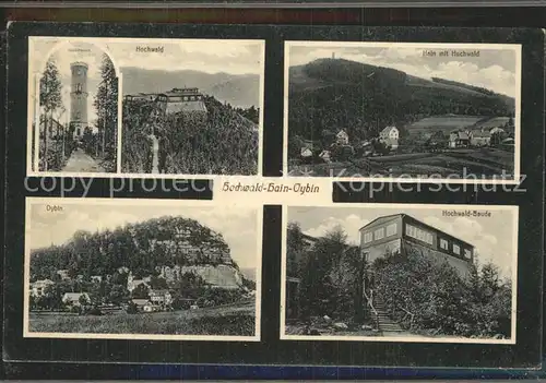 Oybin Hochwald mit Baude Berg Aussichtsturm Kat. Kurort Oybin