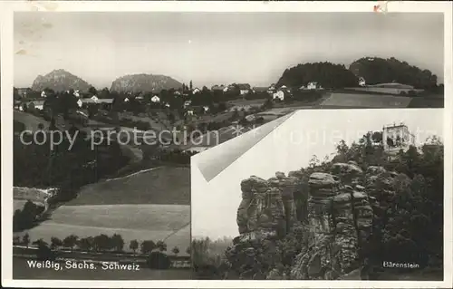 Weissig Struppen mit Baerenstein / Struppen /Saechsische Schweiz-Osterzgebirge LKR