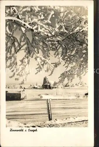 Zinnwald Georgenfeld Teilansicht im Winter Kat. Altenberg