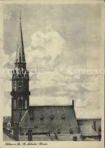 Loebau Sachsen St Nikolai Kirche Kat. Loebau