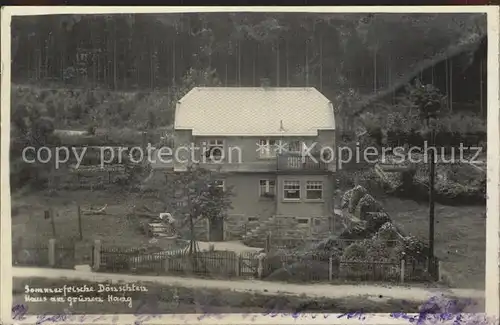 Doenschten Haus am gruenen Hang Kat. Schmiedeberg Osterzgebirge