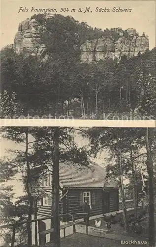 Struppen Fels Rauenstein Blockhaus / Struppen /Saechsische Schweiz-Osterzgebirge LKR