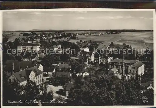 Grossroehrsdorf Sachsen Blick vom Kirchturm Kat. Grossroehrsdorf Oberlausitz