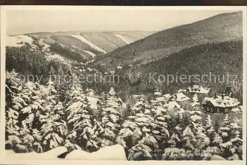 Baerenfels Erzgebirge Blick vom Spitzberg  Kat. Altenberg