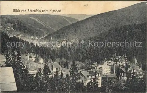 Kipsdorf Blick von Baerenfels Kat. Altenberg