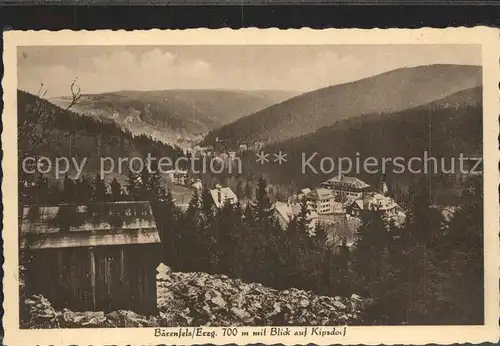 Baerenfels Erzgebirge Blick nach Kipsdorf Kat. Altenberg