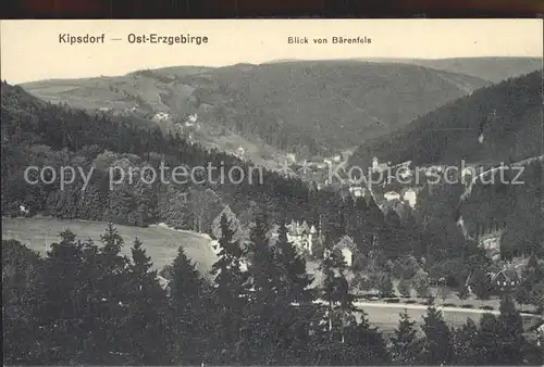 Kipsdorf Blick vom Baerenfels Kat. Altenberg