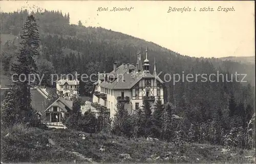 Baerenfels Erzgebirge Hotel Kaiserhof Kat. Altenberg