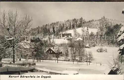 Baerenfels Erzgebirge Winter Kat. Altenberg