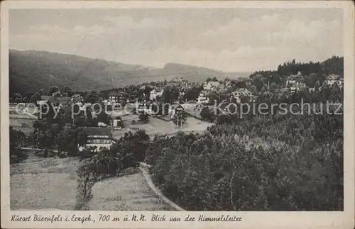 Baerenfels Erzgebirge Blick von der Himmelsleiter Kat. Altenberg