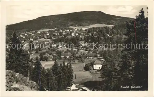 Jonsdorf Blick von der Sprungschanze Kat. Kurort Jonsdorf