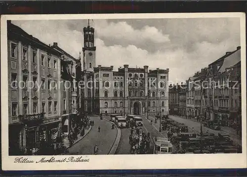 Zittau Markt mit Rathaus Kat. Zittau