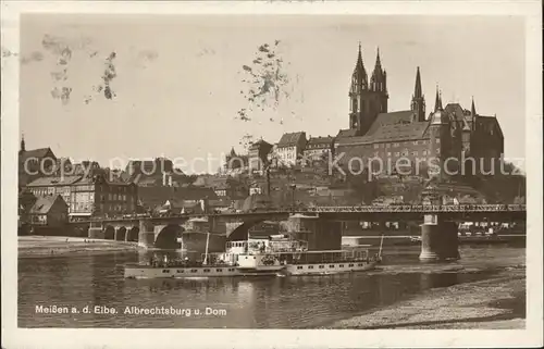 Meissen Elbe Sachsen Albrechtsburg und Dom Kat. Meissen